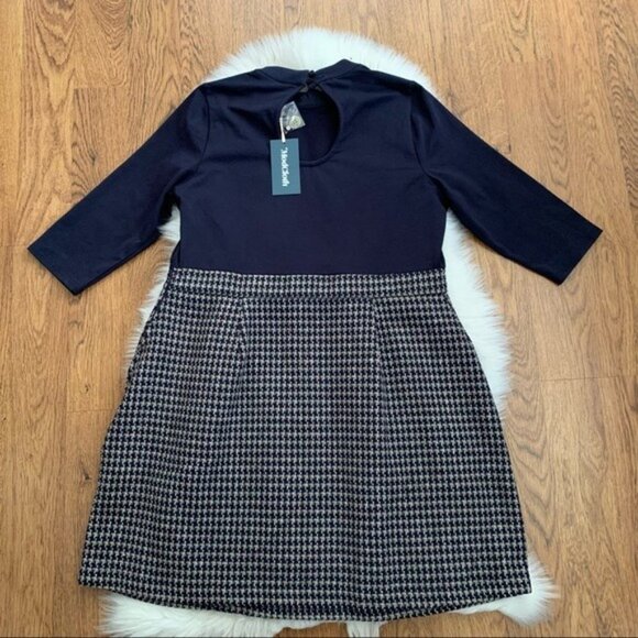 ModCloth Blue Tweed Dress Plus Size 1X. New with tags. 3/4 sleeve - Picture 4 of 15